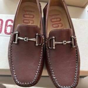1901 Brown Leather Loafers with Silver Bit